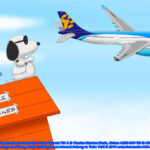 Snoopy flying for 'Beagle Airlines'
